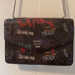 COPY - DKNY chain graffiti purse